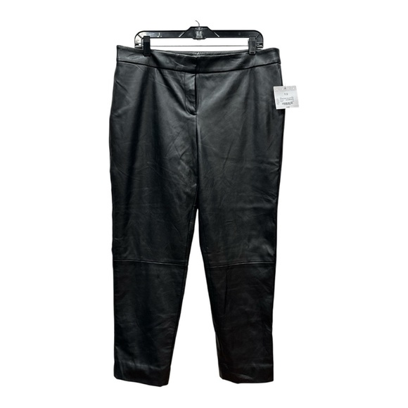 Liz Claiborne Pants - NWT- Liz Claiborne‎ Soft Faux Leather Pants Black Highrise Straight Leg Sz 12